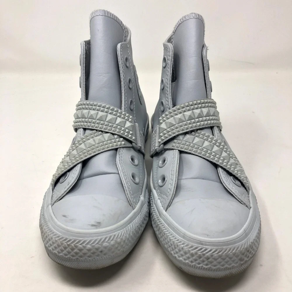 Converse Chuck Taylor All Star Punk Strap Sneaker Shoes Womens 7 Gray Streetwear - Picture 2 of 16